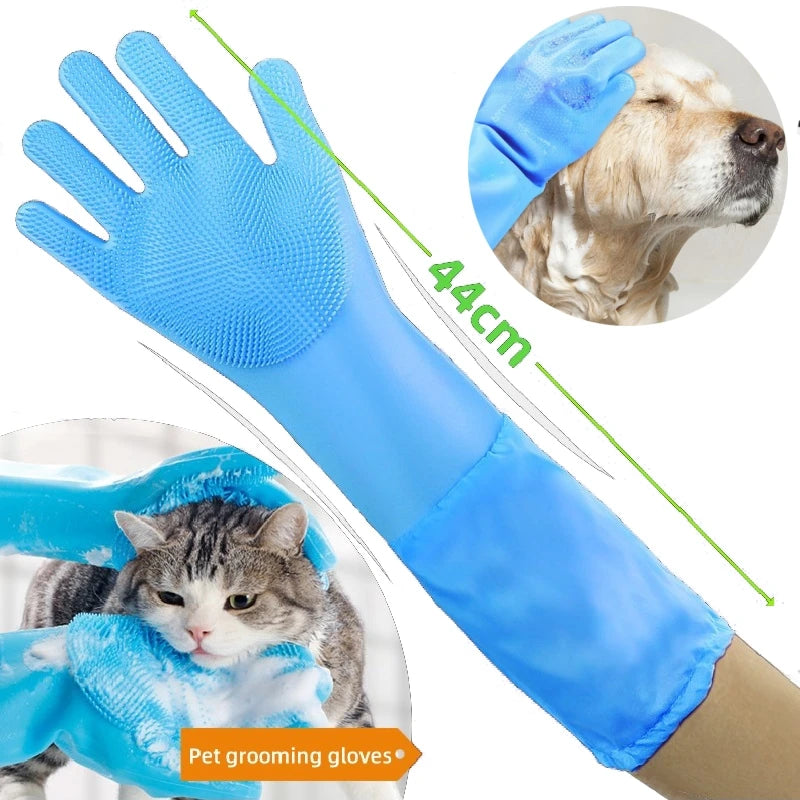 2-in-1 Silicone Pet Grooming & Bathing Glove – Deep Clean & Gentle Massage