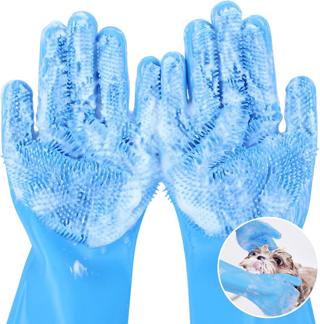 2-in-1 Silicone Pet Grooming & Bathing Glove – Deep Clean & Gentle Massage